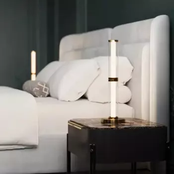 Настольная лампа светодиодная Eurosvet 80536 теплый белый свет цвет латунь