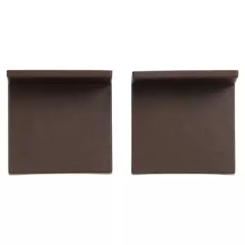 Навес мебельный 45x50 мм сталь/пластик цвет венге 2 шт.