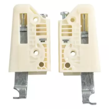 Навес на шину левый и правый 39x16x100 мм сталь/пластик цвет белый 2 шт.