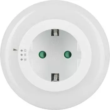 Ночник-сетевой адаптер с розеткой с регулируемым светом