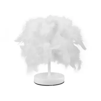 Лампа настольная Tendenza TZ-LL015 с перьями под лампу с выключателем цвет белый