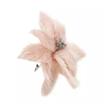 Новогоднее украшение «Пушистый белый цветок»