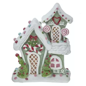Новогодняя фигурка Домик 805344 20 см зеленый