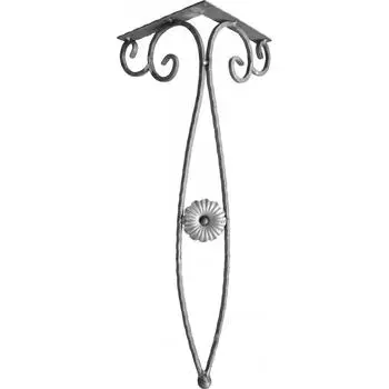 Ножка кованая 710 мм, сталь, цвет серый