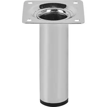 Ножка круглая 100х30 мм, сталь, цвет хром