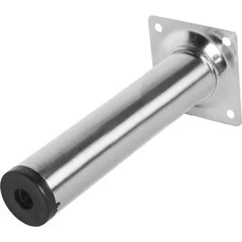 Ножка для мебели круглая 30 мм высота 150 мм никель