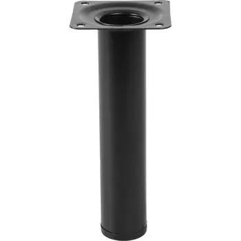 Ножка круглая 150х30 мм, сталь, цвет черный