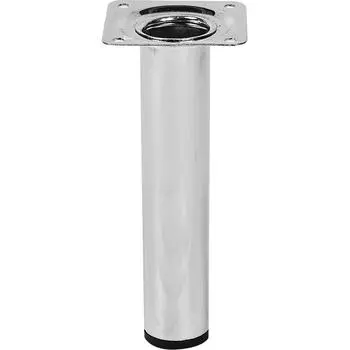 Ножка круглая 150х30 мм, сталь, цвет хром