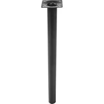 Ножка круглая 400х30 мм, сталь, цвет черный