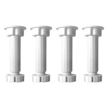 Ножка для мебели круглая d49 высота 120 мм белая 4 шт