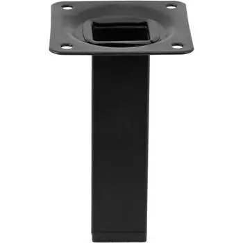 Ножка для мебели квадратная 25x25 мм высота 100 мм черная