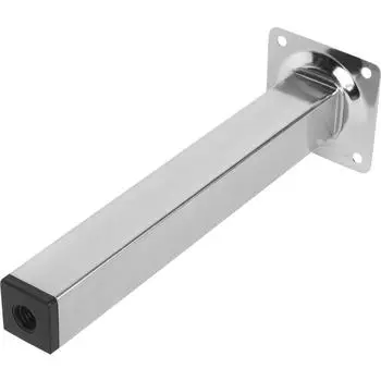 Ножка для мебели квадратная 25x25 мм высота 200 мм никель