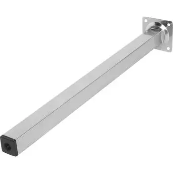 Ножка для мебели квадратная 25x25 мм высота 400 мм никель