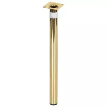 Ножка для мебели круглая Larvij стальная 30x400 мм, золото, нагрузка до 20 кг