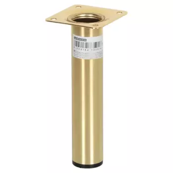 Ножка для мебели круглая Larvij стальная 30x150 мм золото нагрузка до 20 кг