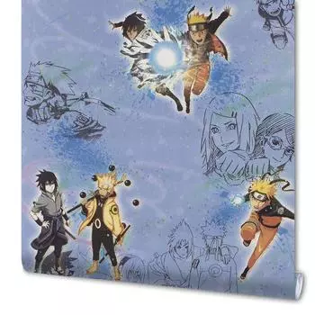 Обои бумажные Аниме синие 0.53 м 9198-82 С6К