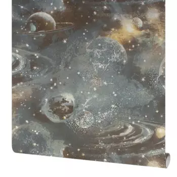 Обои бумажные Космос серые 0.53 м 715-06 С6 (6-4)