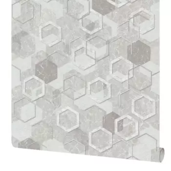 Обои бумажные Московская обойная фабрика Гектор серые 0.53 м 6324-5