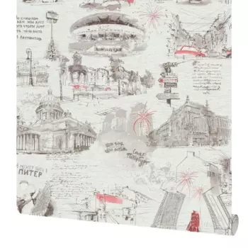 Обои бумажные Московская обойная фабрика Питер мальборо 0.53 м 6351-5