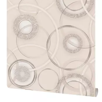 Обои бумажные Московская обойная фабрика Рондо бежевые 0.53 м 6306-2