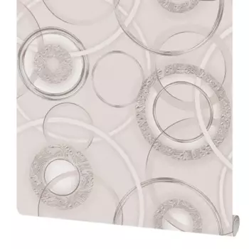 Обои бумажные Московская обойная фабрика Рондо кофейные 0.53 м 6306-3