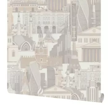 Обои бумажные Московская обойная фабрика Россия светло-бежевый 0.53 м 6377-1