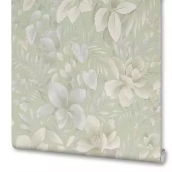 Обои бумажные Московская Обойная Фабрика Тропики зелёные 0.53 м 236212-4