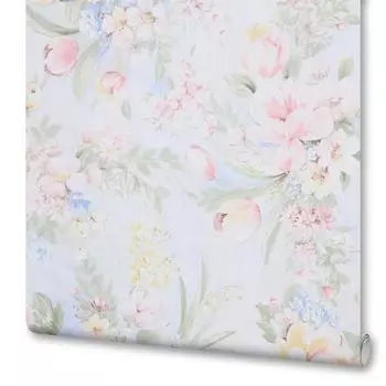 Обои бумажные Московская Обойная Фабрика Вальс синие 0.53 м Вальс 237002-2