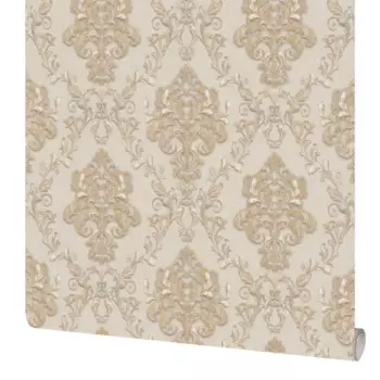 Обои бумажные Московская Обойная Фабрика Жаклин золотые 0.53 м 234662-4