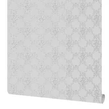 Обои бумажные Московская Обойная Фабрика Жанет серебристые 0.53 м 234762-5