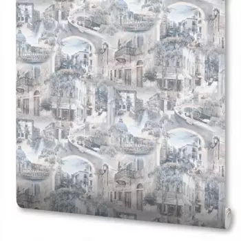 Обои флизелиновые Anturage Castello коричневые 1.06 м 168406-16