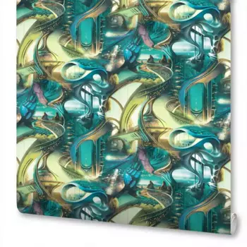 Обои флизелиновые Anturage Neon зеленые 1.06 м AN8912-14