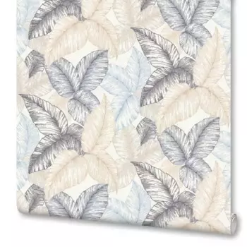 Обои флизелиновые Артекс Флора голубые 1.06 м 20119-04