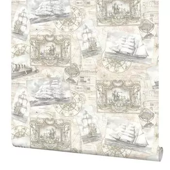 Обои флизелиновые Артекс Фрегат бежевые 1.06 м 10479-02