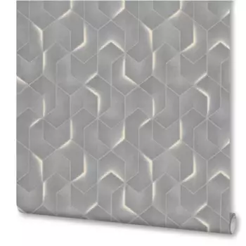 Обои флизелиновые Артекс Квантум темно-серые 1.06 м 11070-05