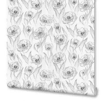 Обои флизелиновые Артекс Тюльпан бежевые 1.06 м 10532-03