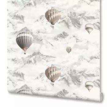 Обои флизелиновые Артекс Воздушные шары серые 1.06 м 10975-01