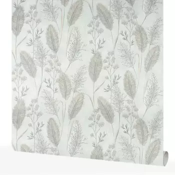 Обои флизелиновые Belvinil Ботаника зеленые 1.06 м 0457-71