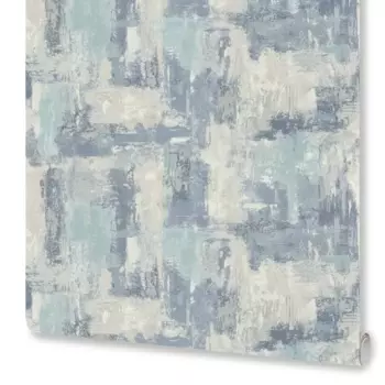 Обои флизелиновые Diamond Wall голубые 1.06 м DI5057-03