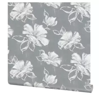 Обои флизелиновые Elisium Лантана серые 1.06 м Е401605