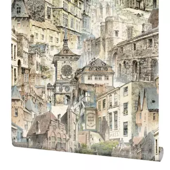 Обои флизелиновые Elysium Бум Тауэр коричневые 0.53 м 906604