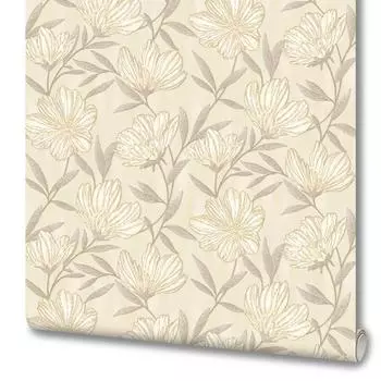 Обои флизелиновые Euro Decor Crocus бежевые 1.06 м 7011-01
