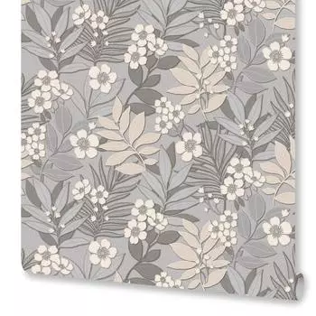 Обои флизелиновые Euro Decor Mia серые 1.06 м 6009-11