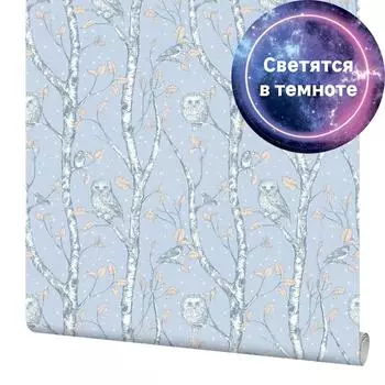 Обои флизелиновые Home Color Wonderful синие 1.06 м HC71534-16 светящиеся в темноте