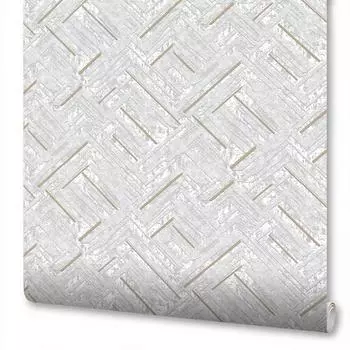 Обои флизелиновые Индустрия Оптима бело-серые 1.06 м 167172-90