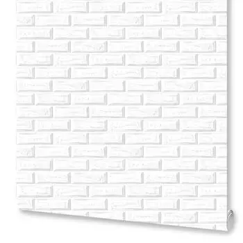 Обои флизелиновые Monte solaro Real Kirpichi белые 1.06 м 9051-00