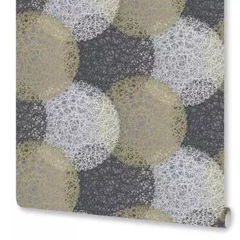 Обои флизелиновые Monte Solaro Samui чёрные 1.06 м 9067-22