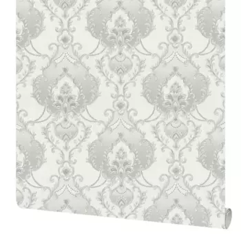 Обои флизелиновые Московская обойная фабрика Арабелла серые 1.06 м 4188-5