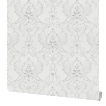 Обои флизелиновые Московская обойная фабрика Арабелла жемчужные 1.06 м 4188-1