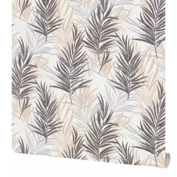 Обои флизелиновые Московская обойная фабрика Дайкири бело-черные 1.06 м 4308-1